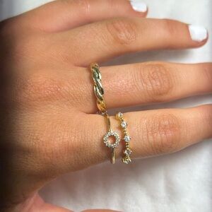 Elegant Gold and Silver Women's Ring Set